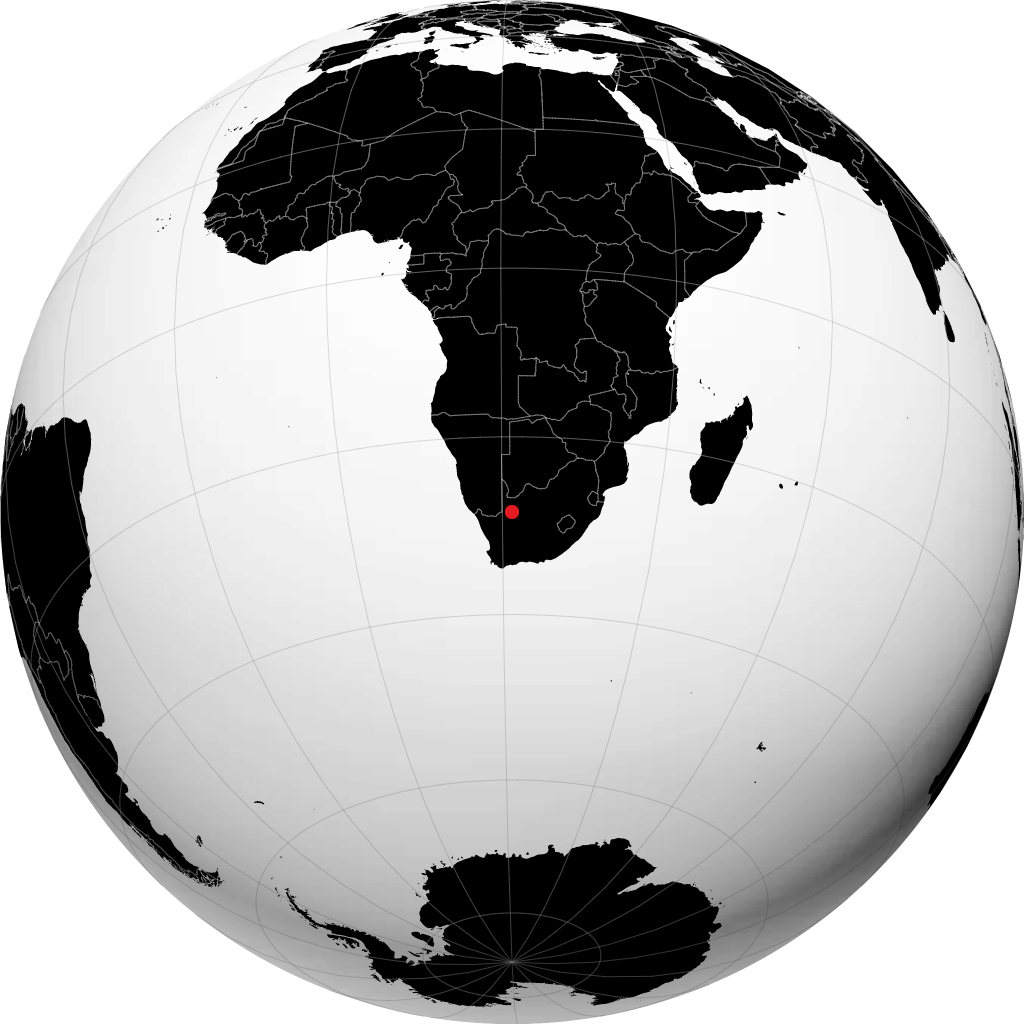Upington sur le globe