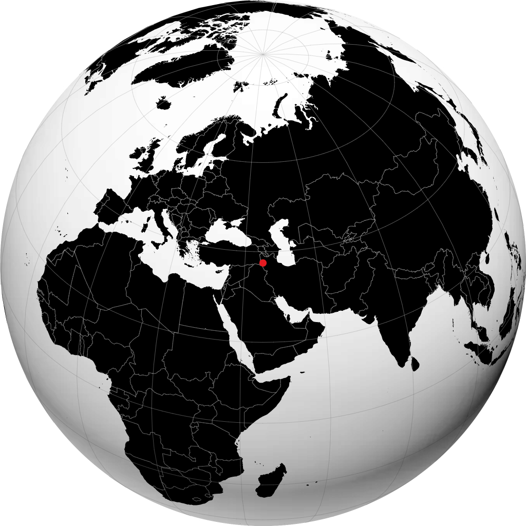 Oroumieh sur le globe