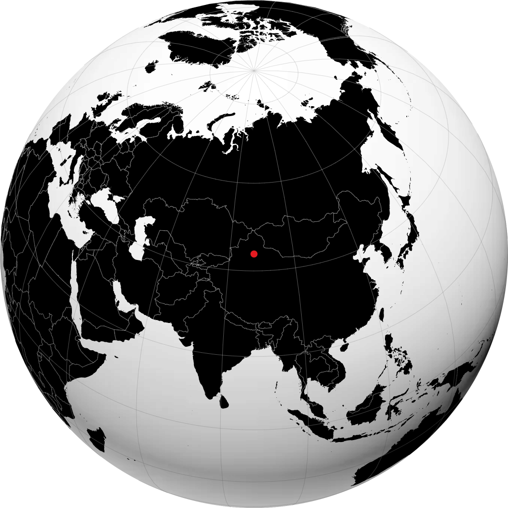 Ouroumtchi sur le globe