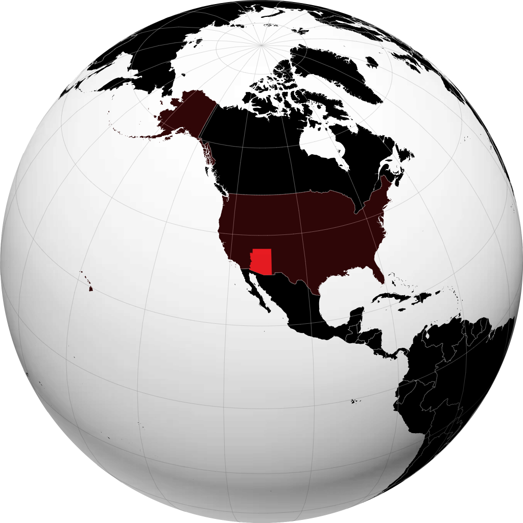 Arizona sur le globe