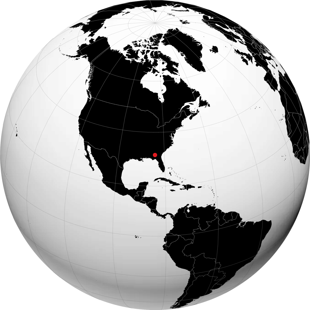 Albany sur le globe