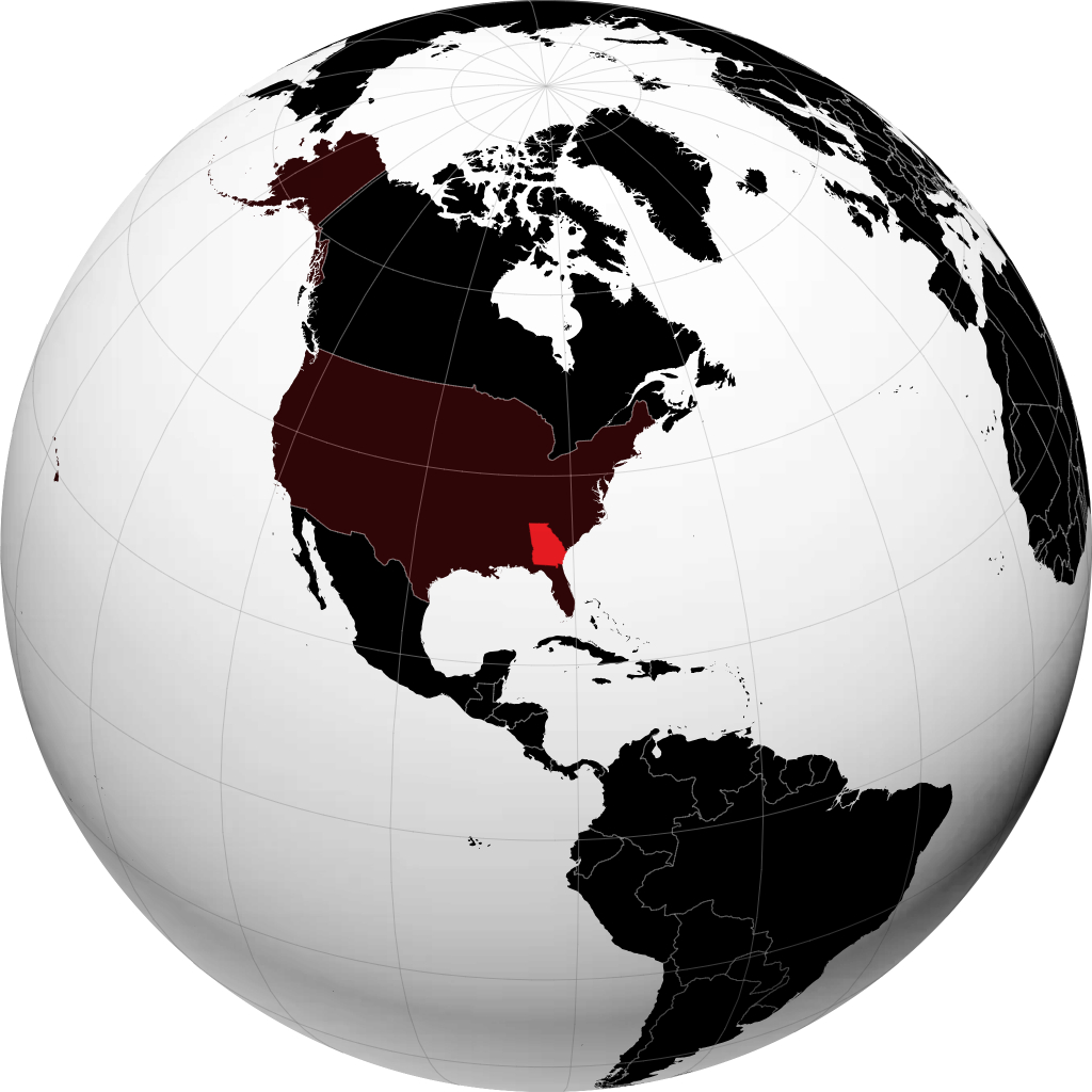 Géorgie sur le globe