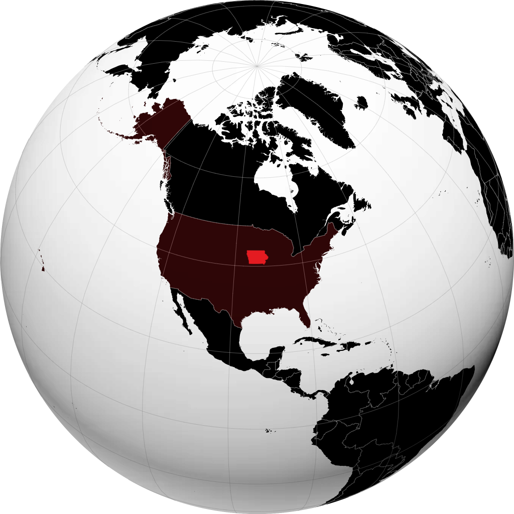 Iowa sur le globe