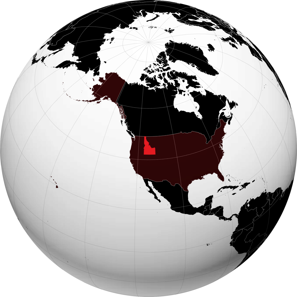 Idaho sur le globe