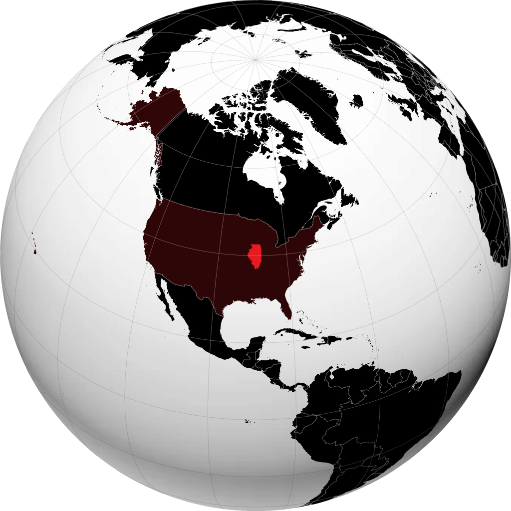 Illinois sur le globe