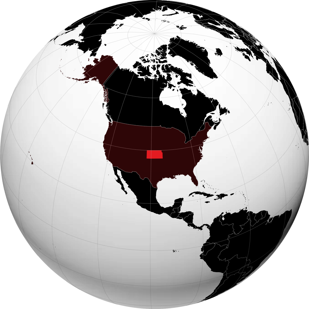 Kansas sur le globe