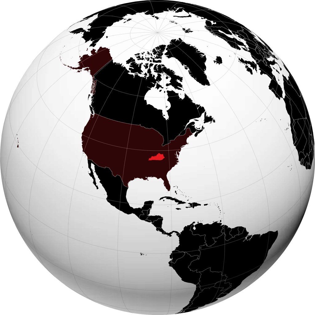 Kentucky sur le globe