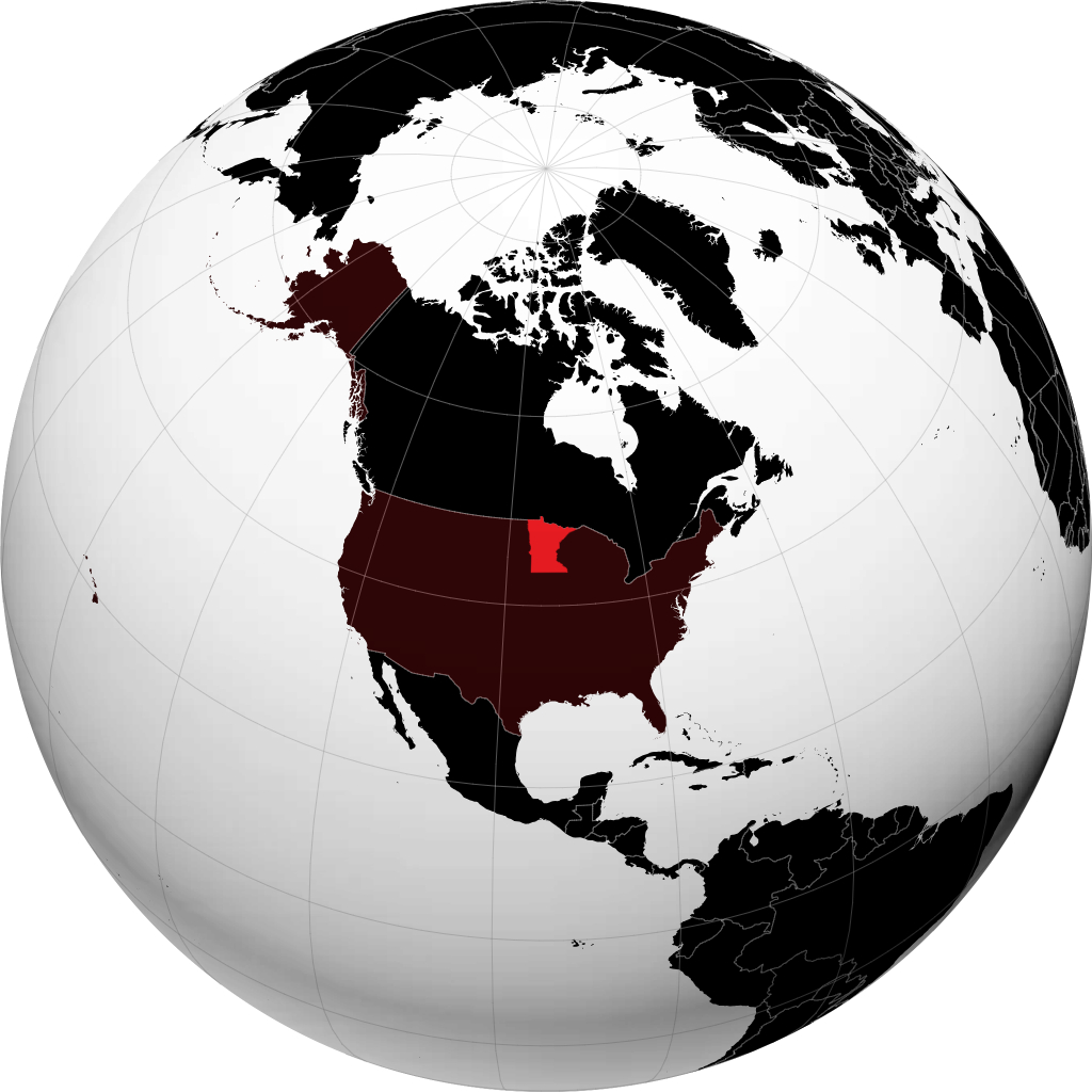 Minnesota sur le globe