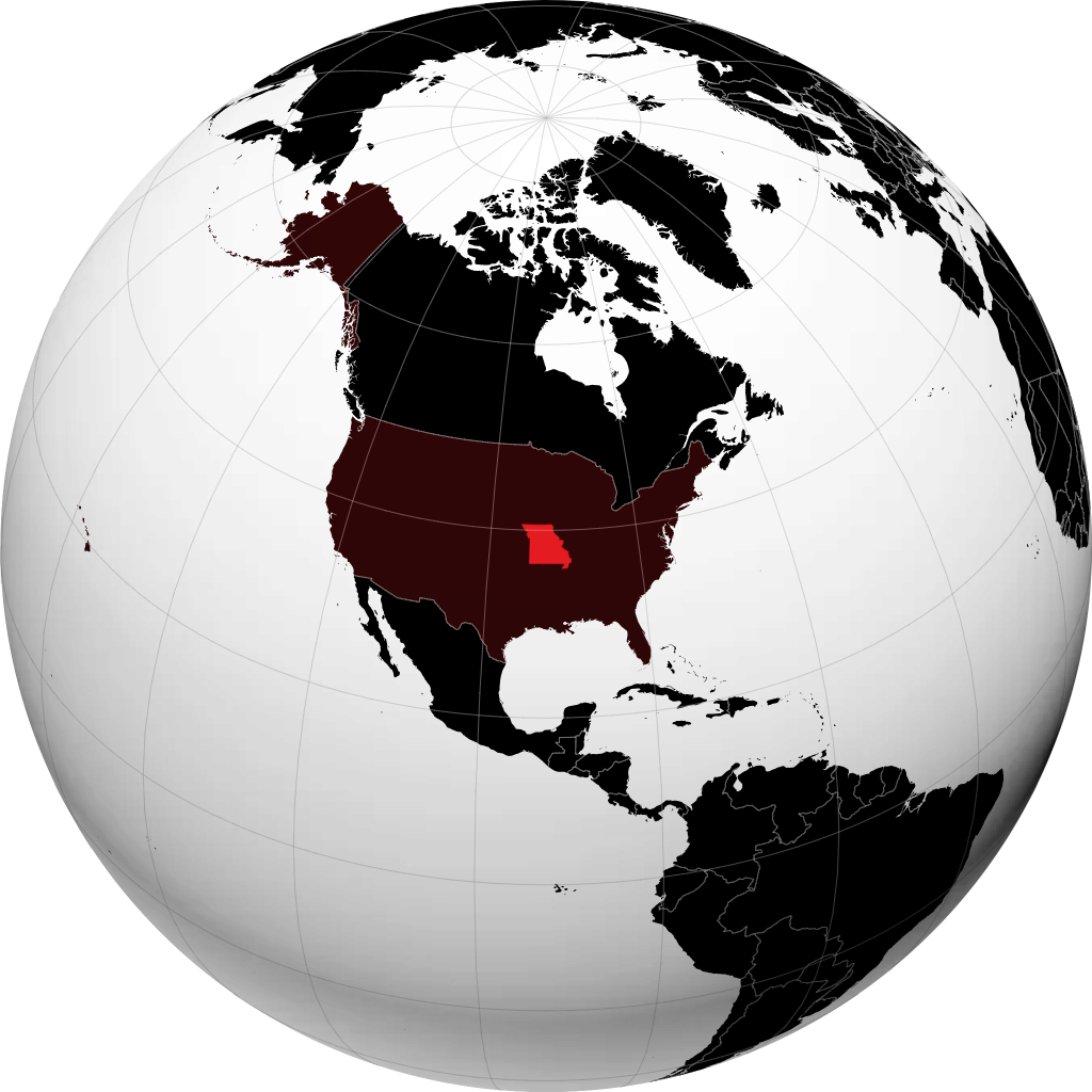 Missouri sur le globe