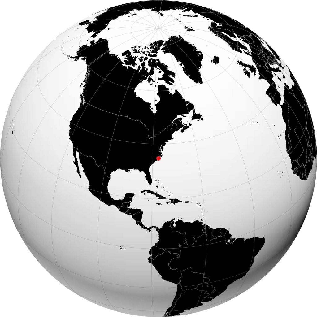 Jacksonville sur le globe