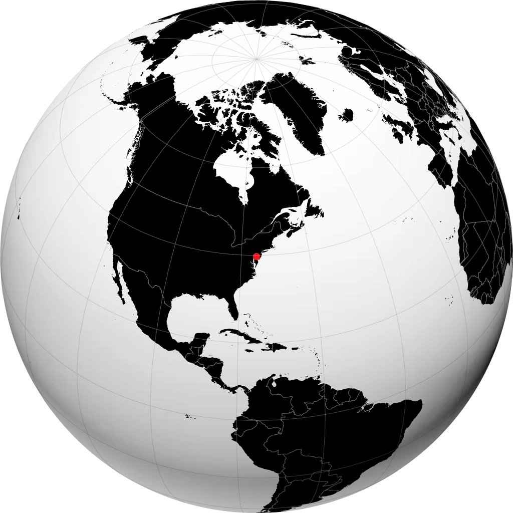 Wilmington sur le globe