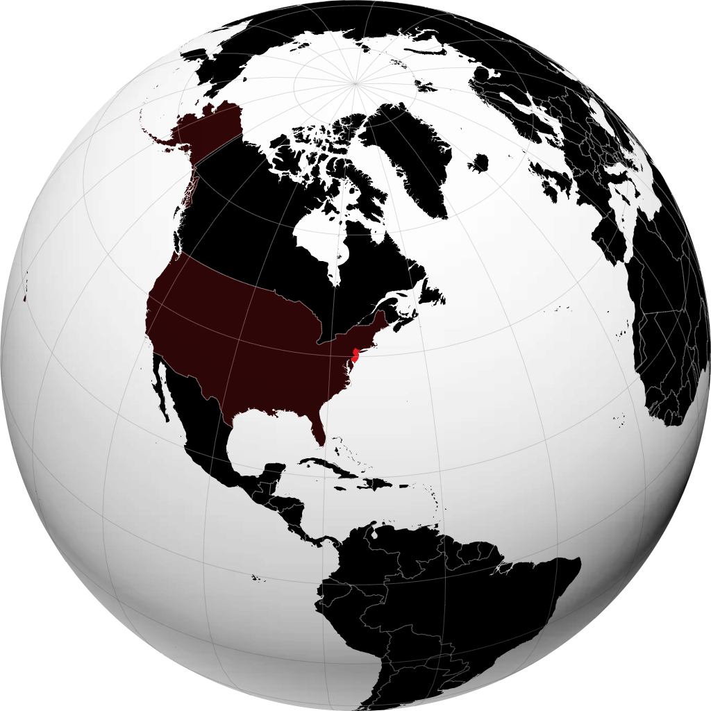 New Jersey sur le globe