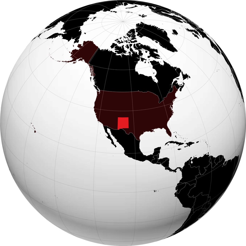 Nouveau-Mexique sur le globe