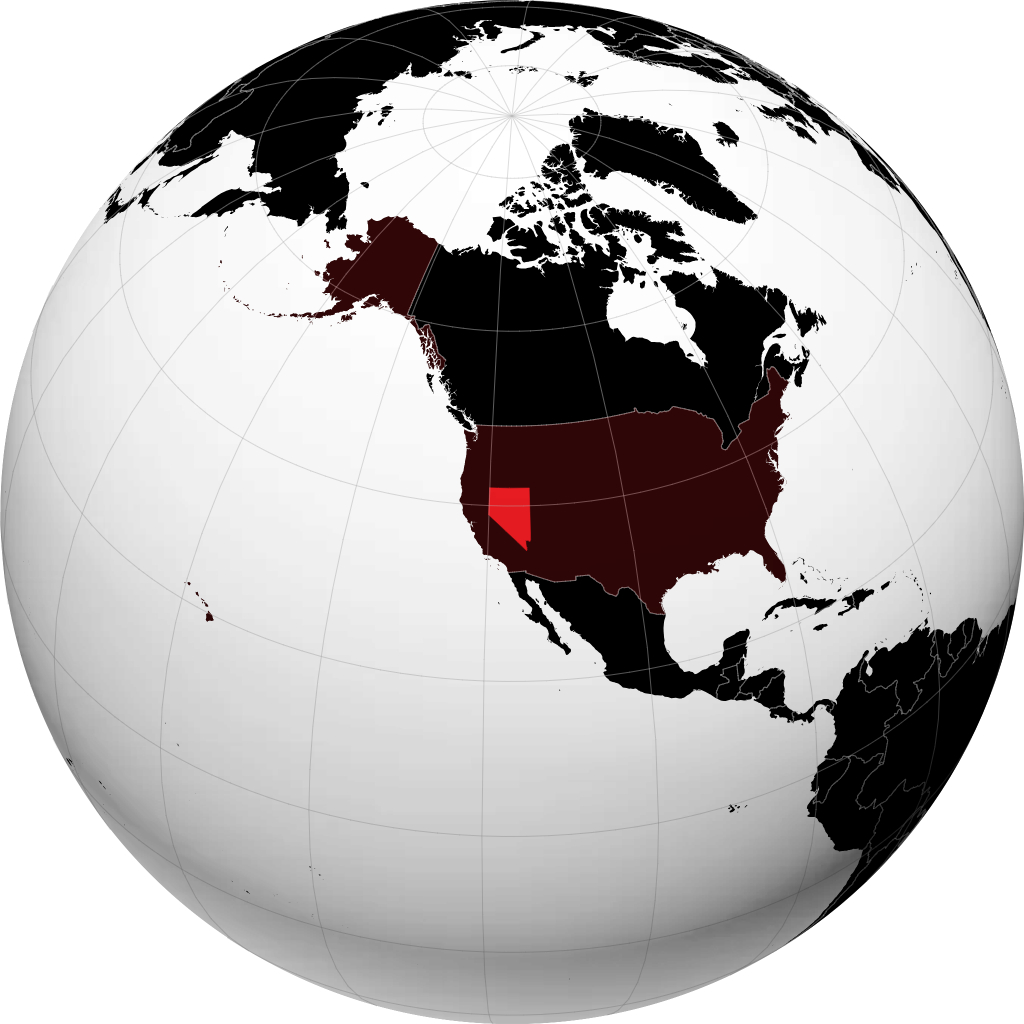 Nevada sur le globe