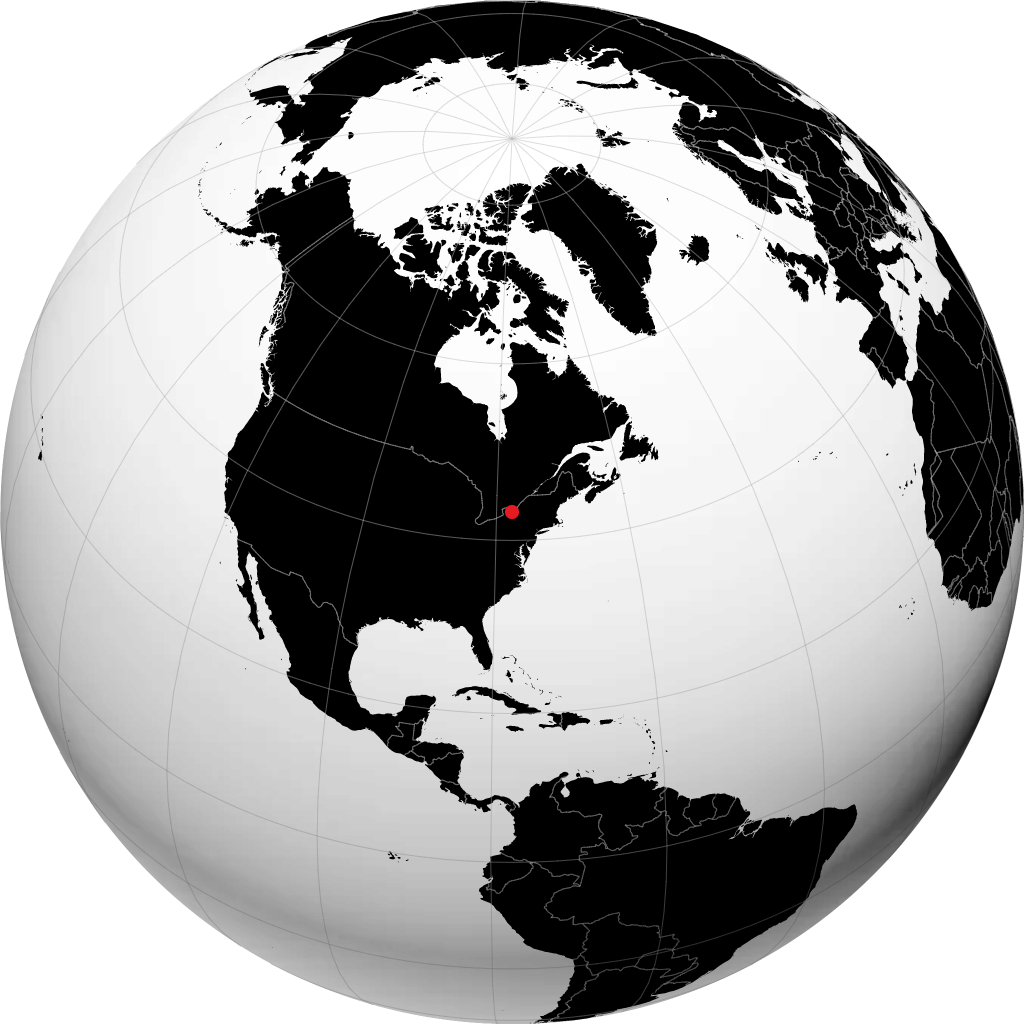 Rochester sur le globe