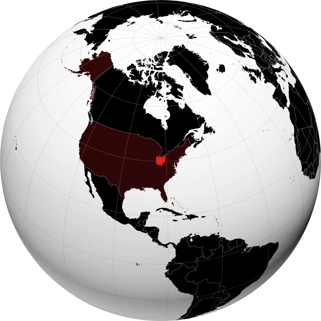 Ohio sur le globe