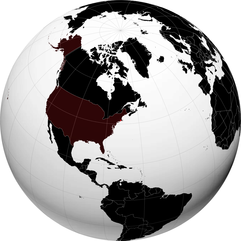 Rhode Island sur le globe