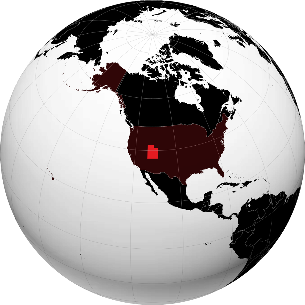 Utah sur le globe