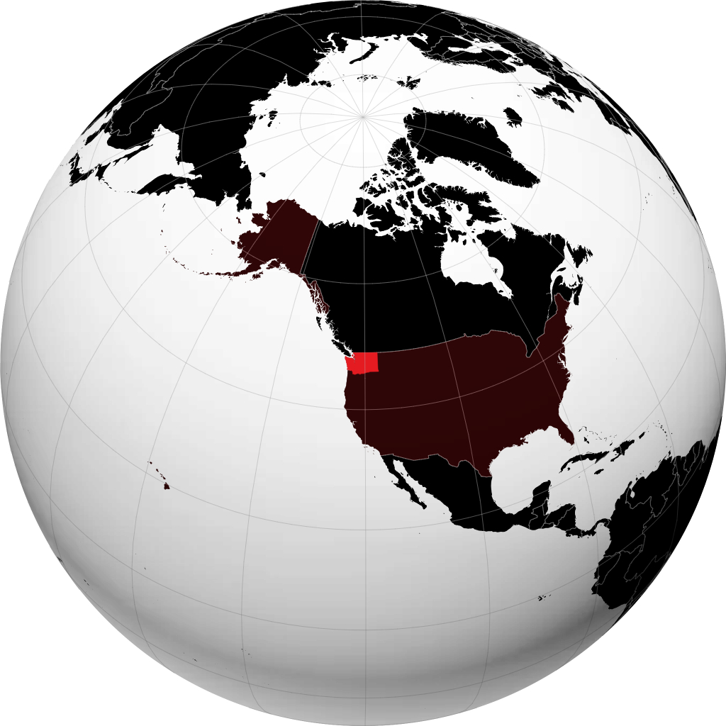 Washington sur le globe