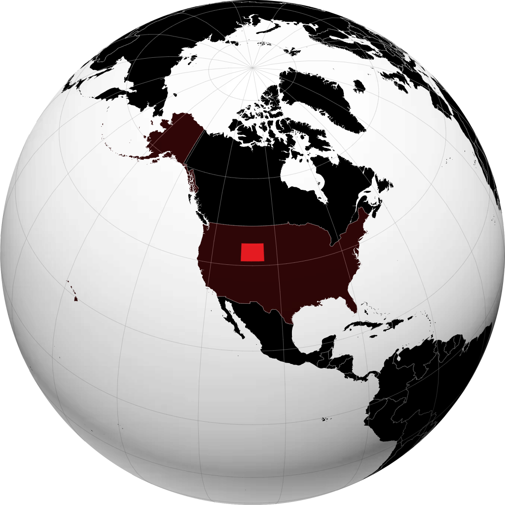 Wyoming sur le globe