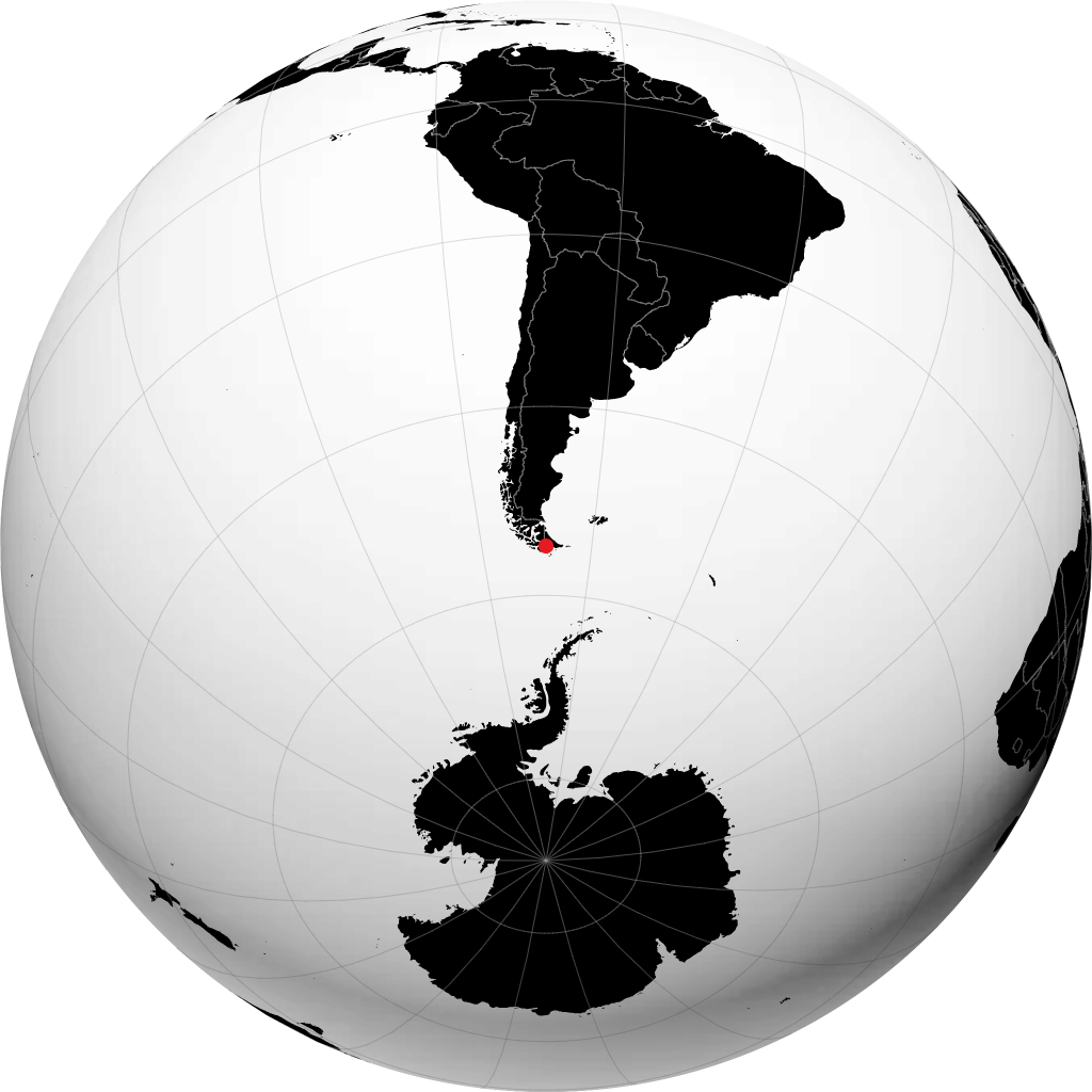 Ushuaia sur le globe