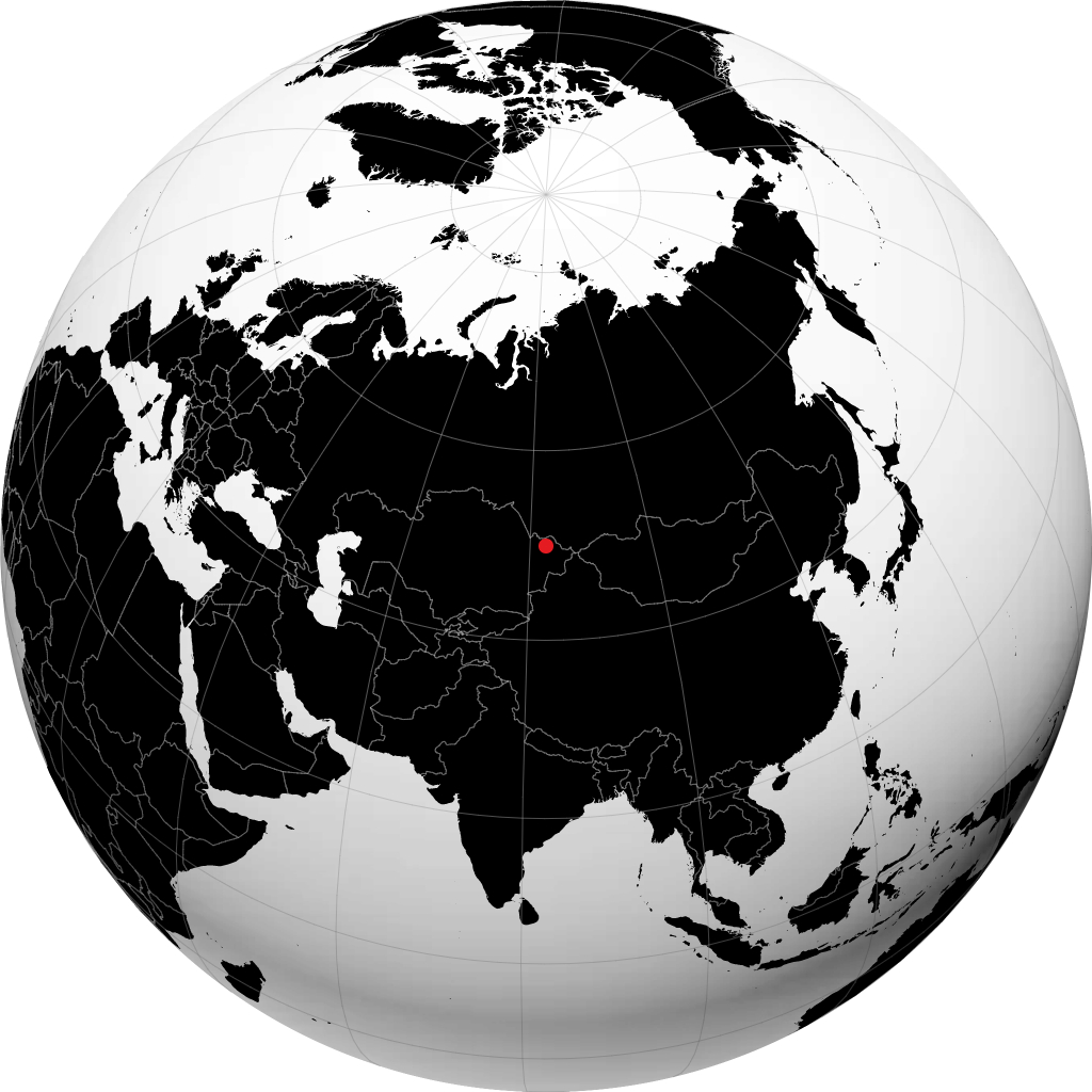 Oust-Kamenogorsk sur le globe