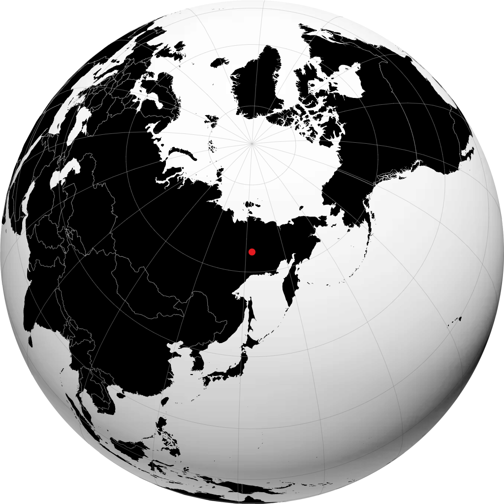 Ust-Nera sur le globe