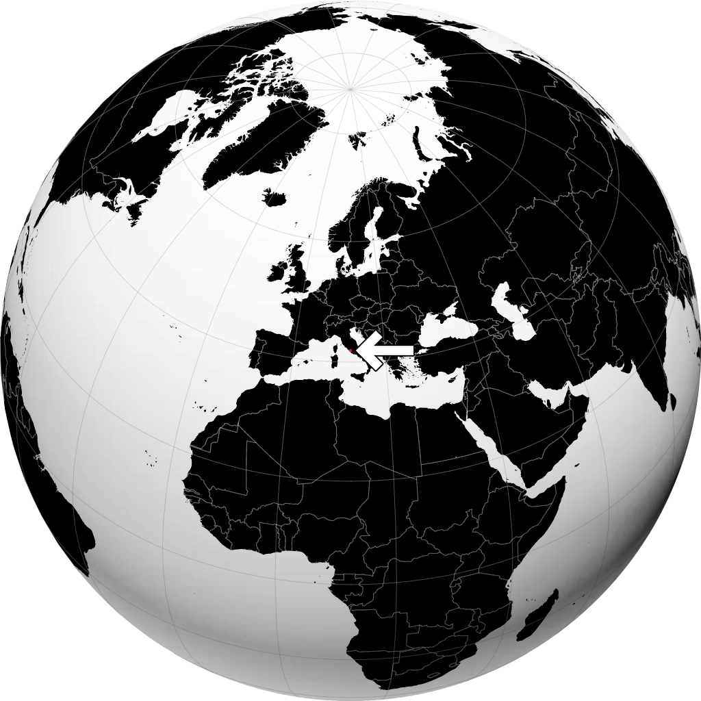 Vatican sur le globe
