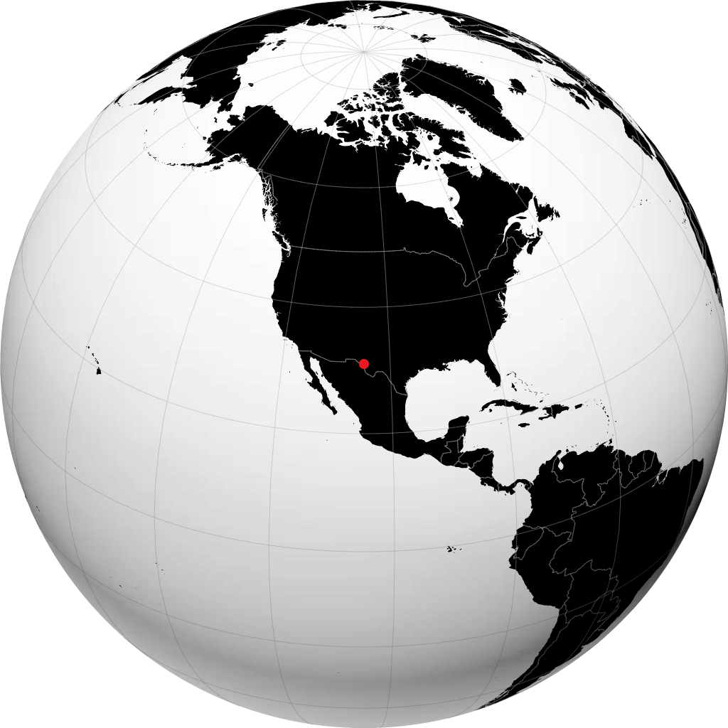 Van Horn sur le globe