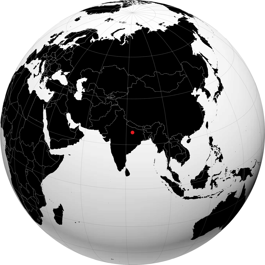 Varanasi sur le globe