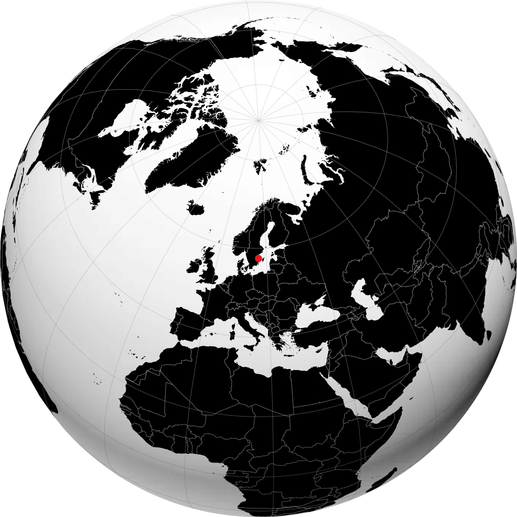 Västervik sur le globe