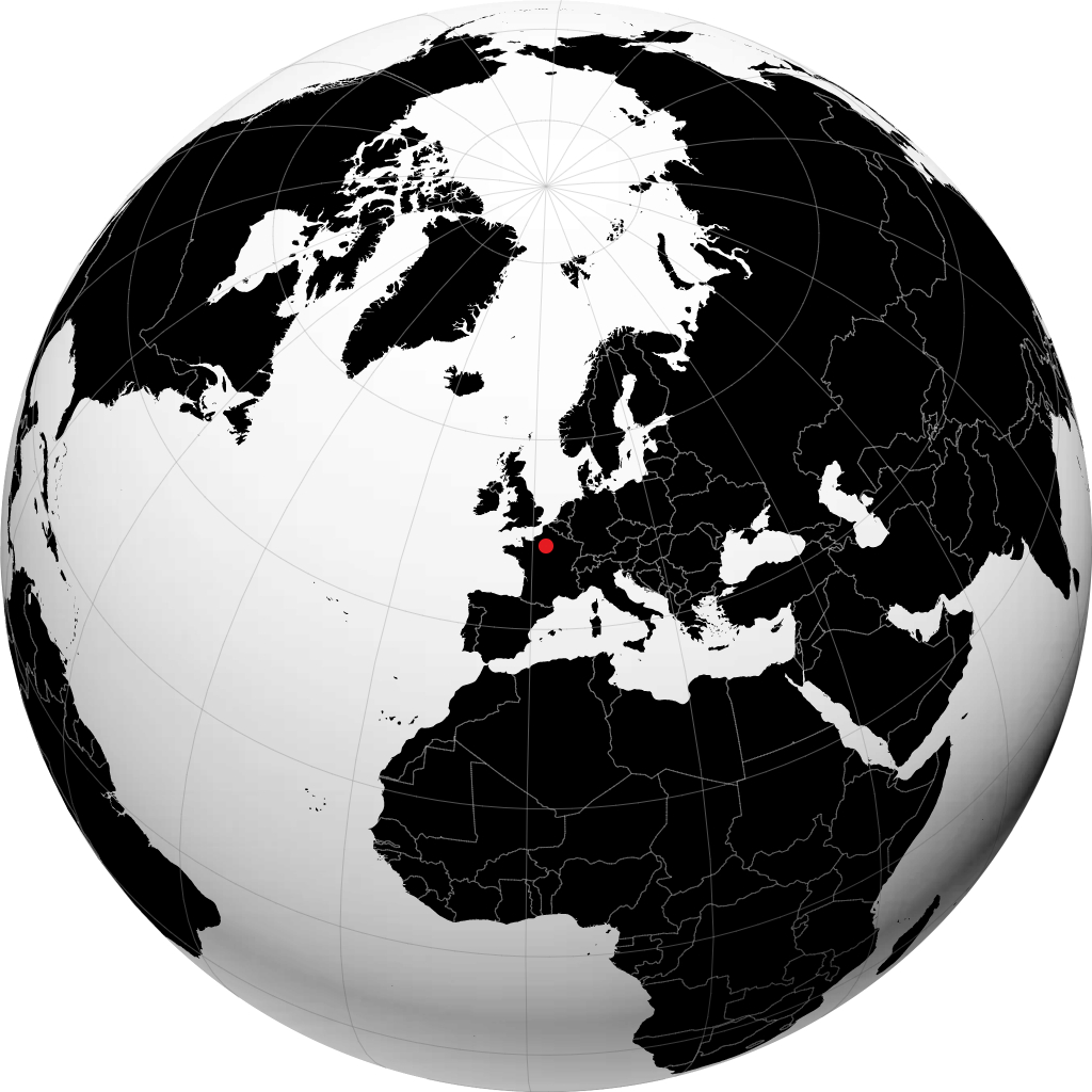 Versailles sur le globe