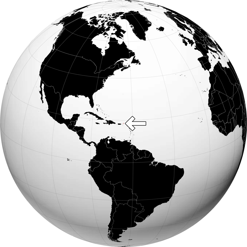 Îles Vierges britanniques sur le globe