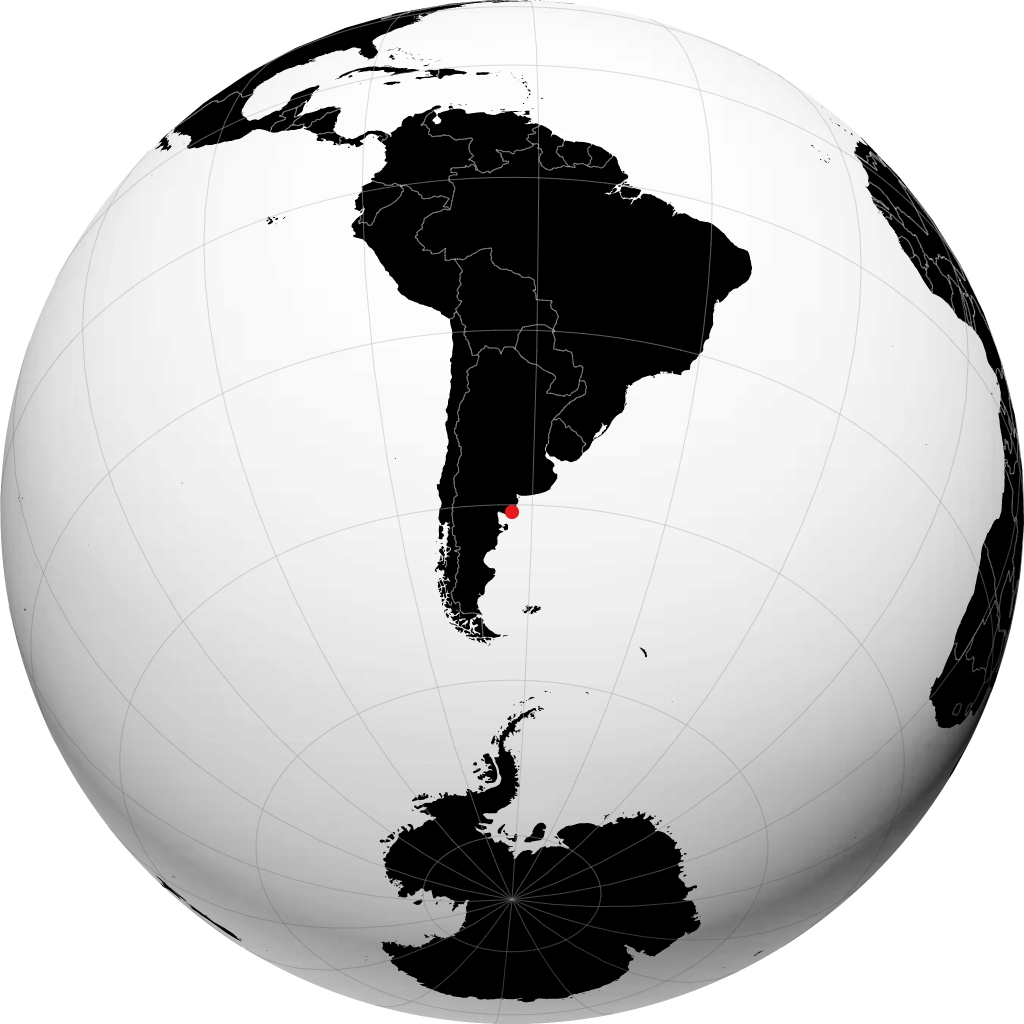 Viedma sur le globe
