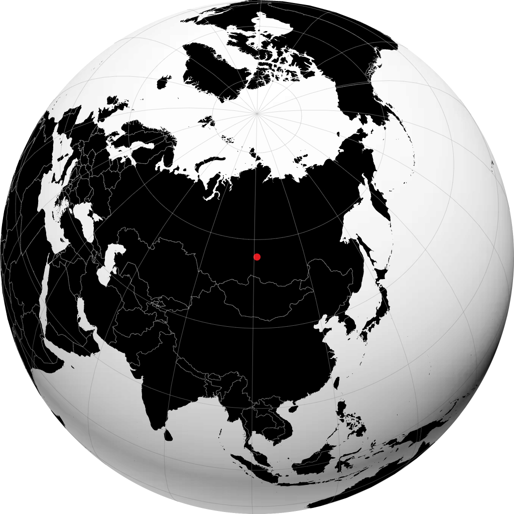 Vikhorevka sur le globe