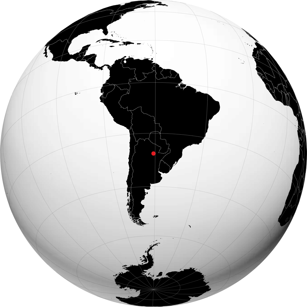Villa Ángela sur le globe