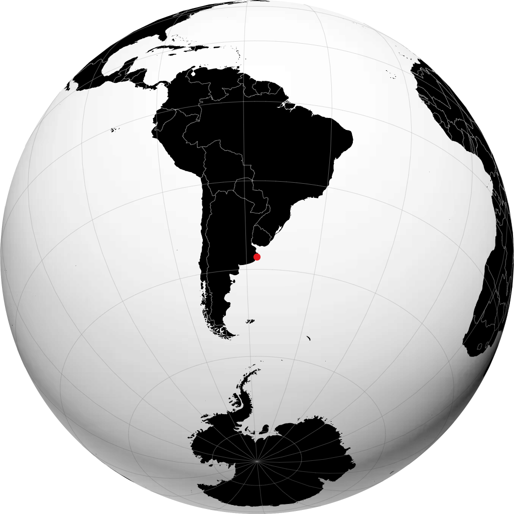 Villa Gesell sur le globe