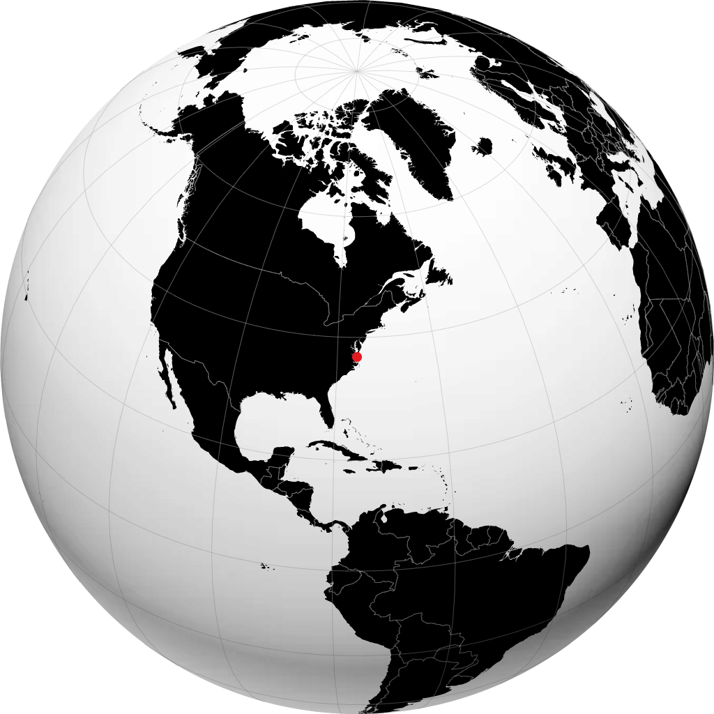 Virginia Beach sur le globe