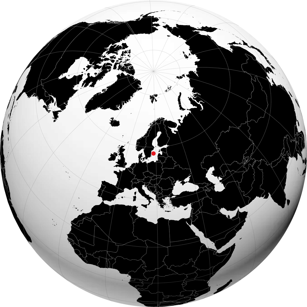 Visby sur le globe