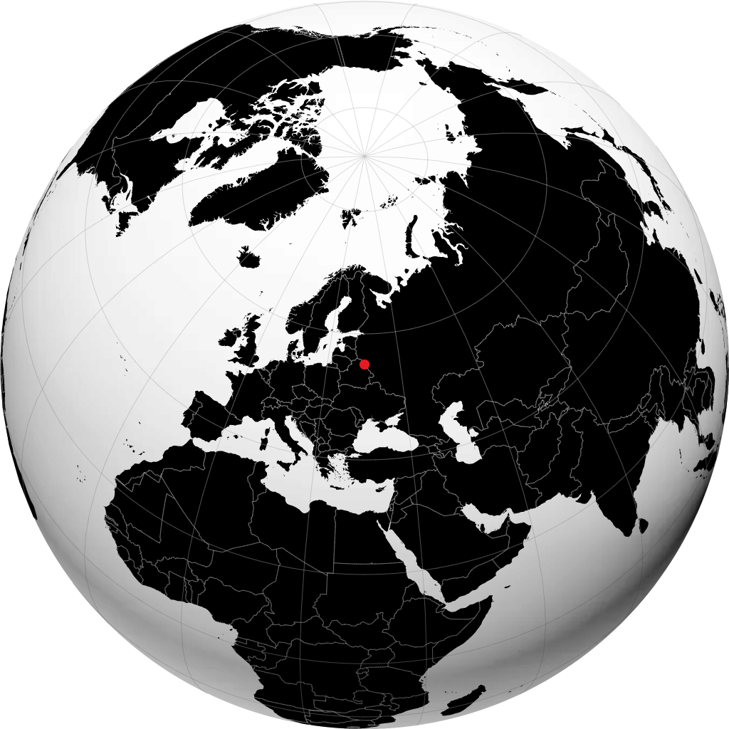 Vitebsk sur le globe