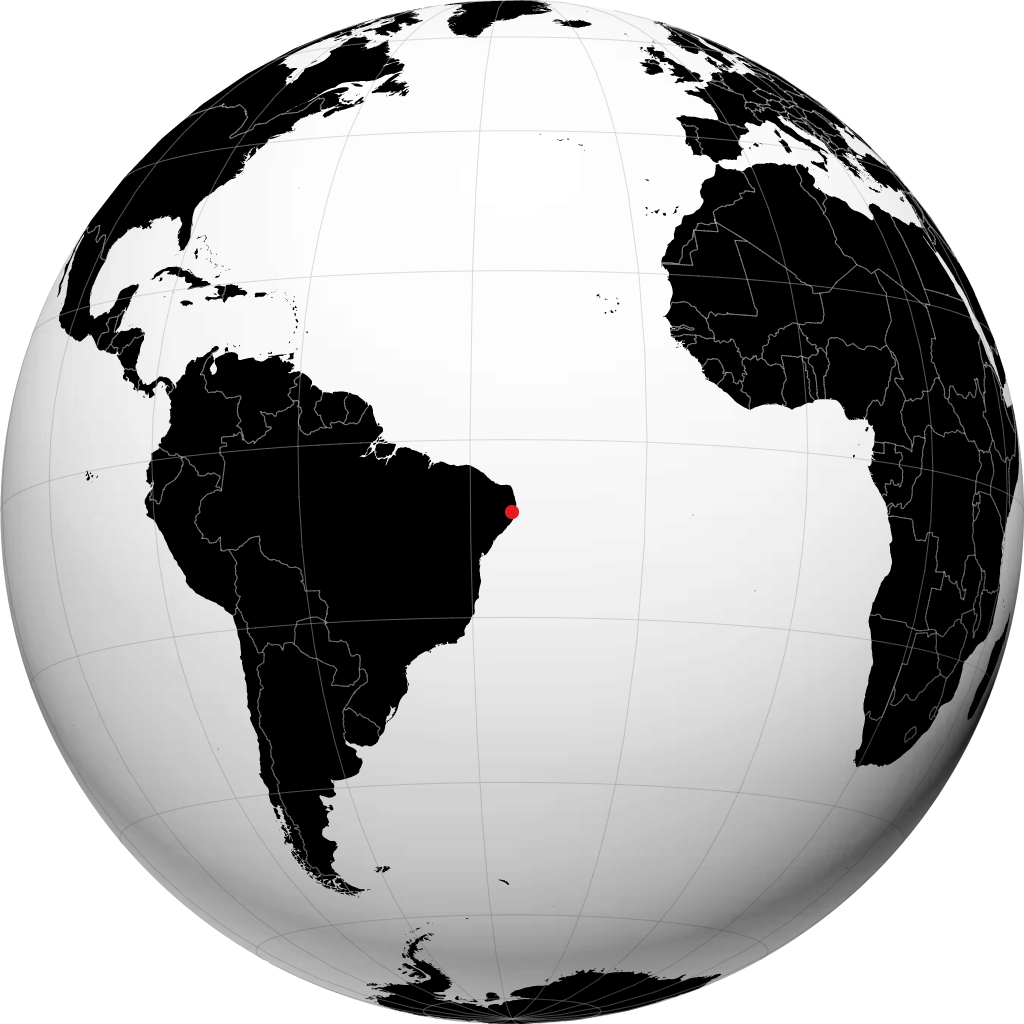 Vitoria de Santo Antao sur le globe