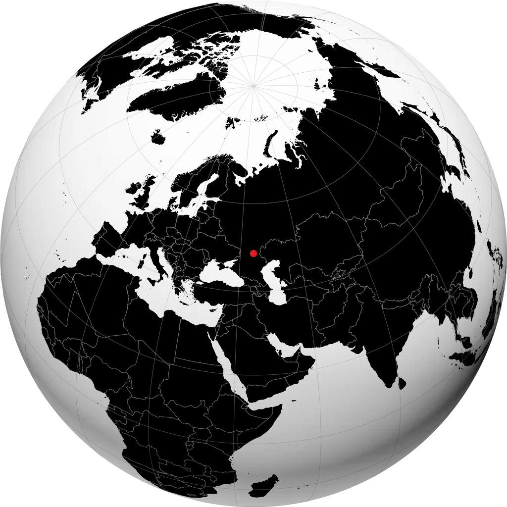 Volgograd sur le globe