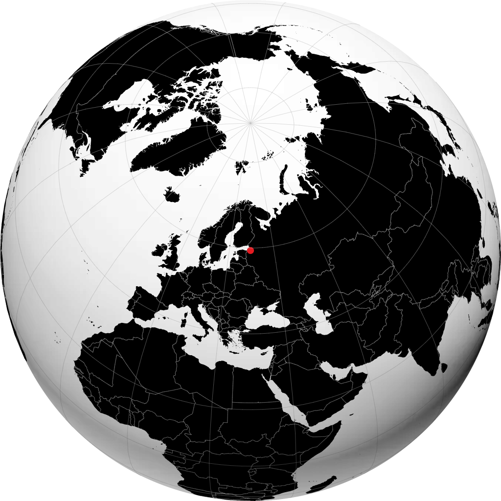 Volosovo sur le globe