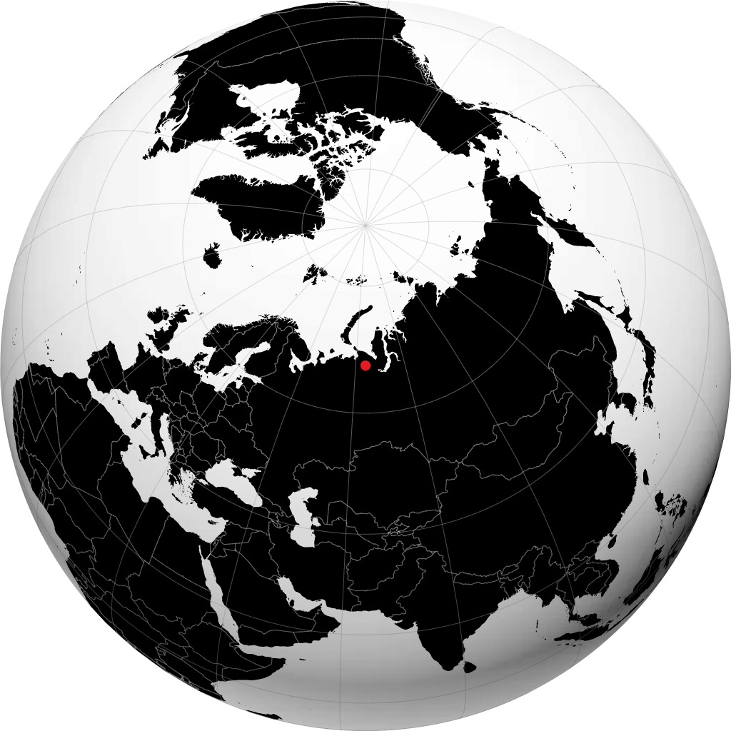 Vorkuta sur le globe