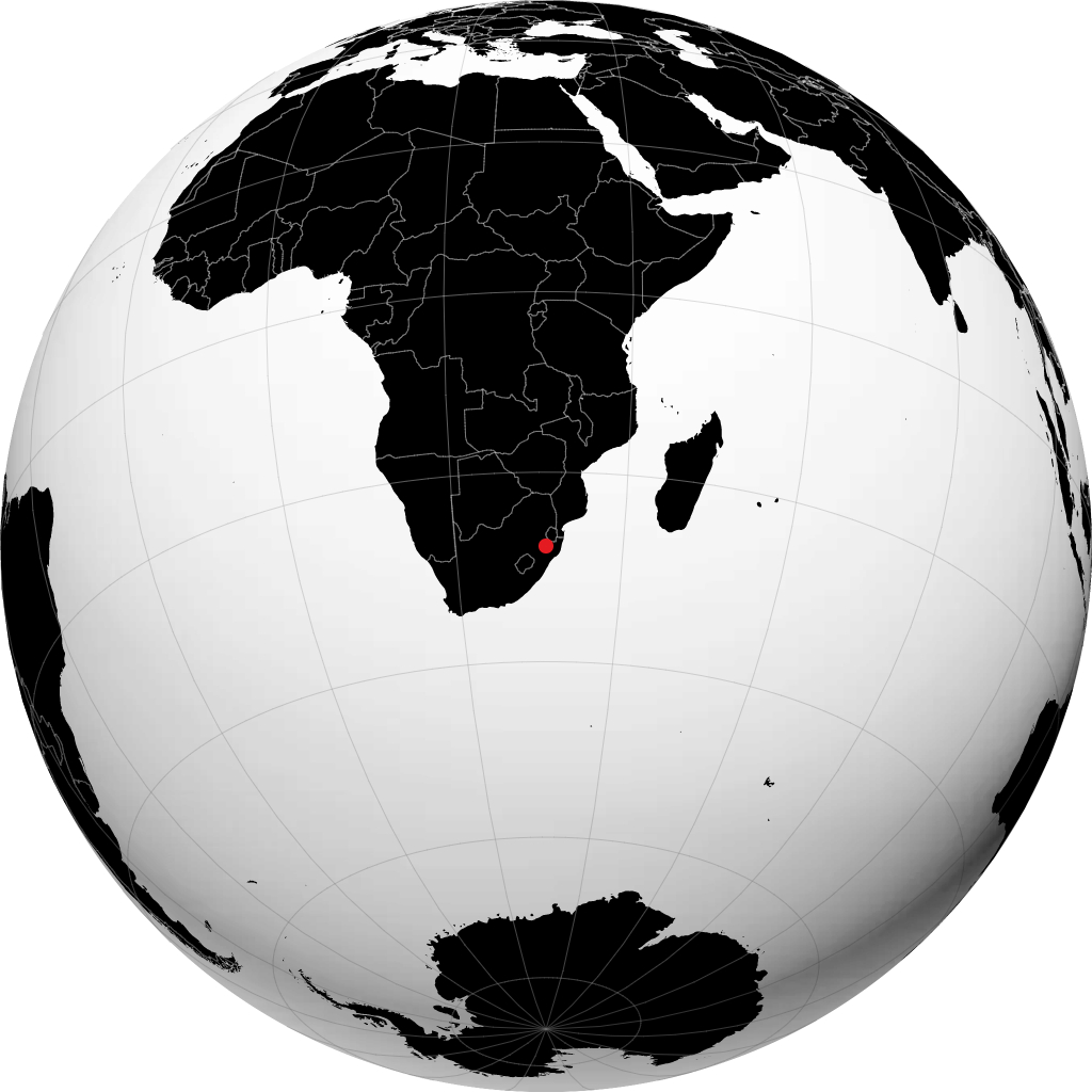 Vryheid sur le globe