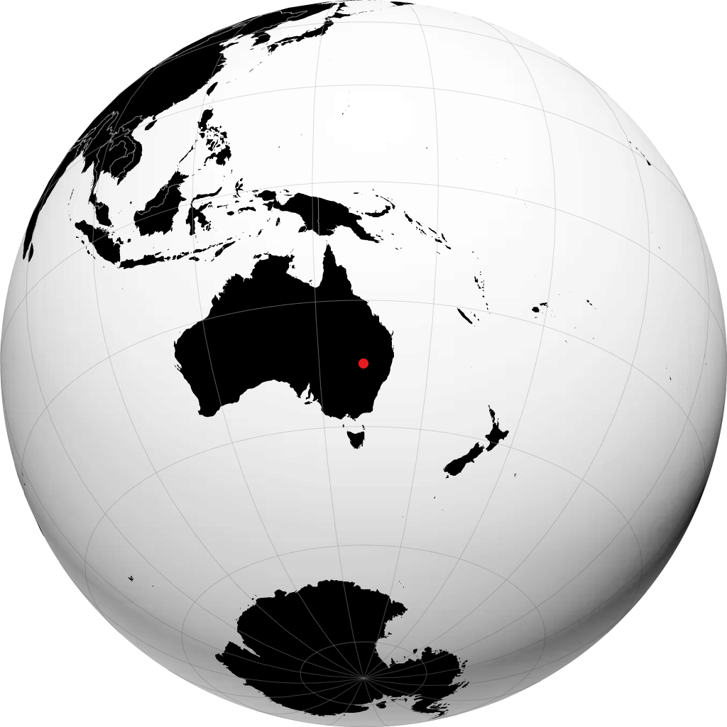 Walgett sur le globe
