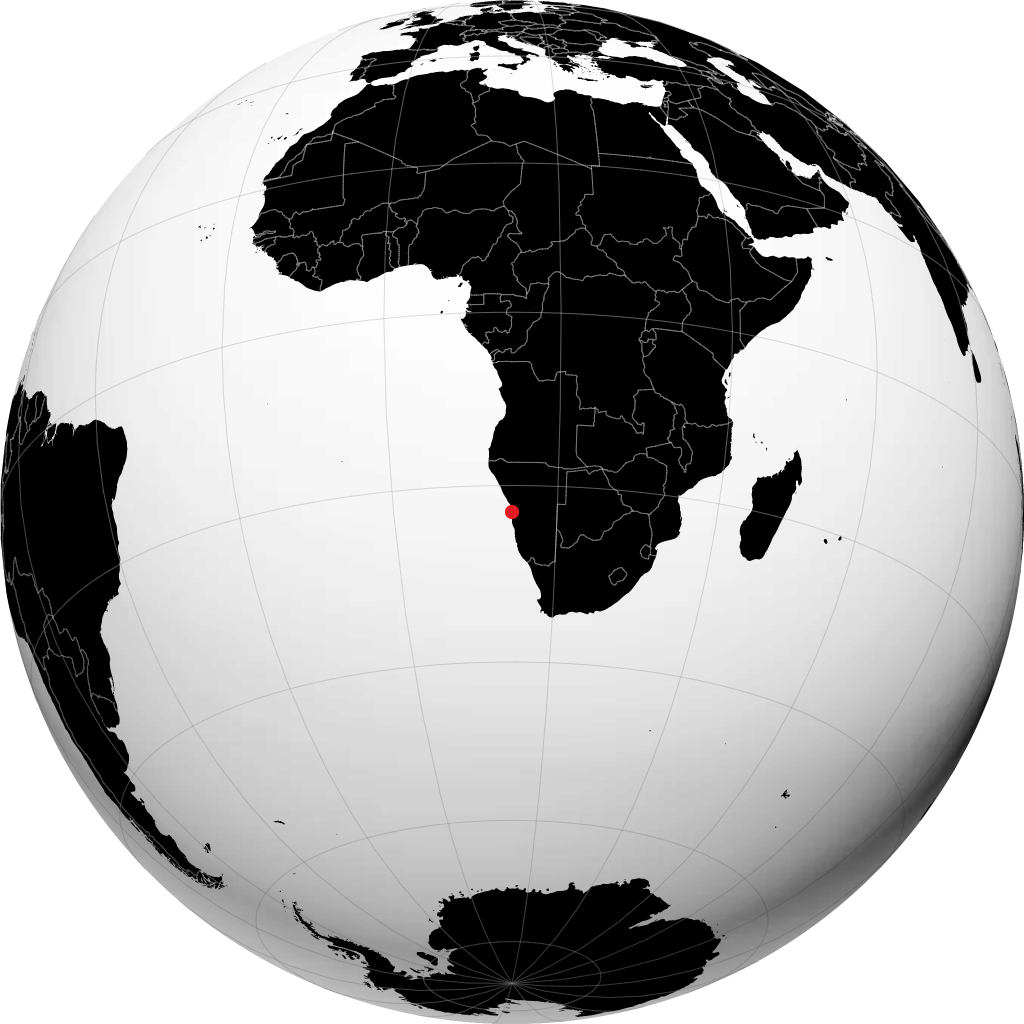 Walvis Bay sur le globe