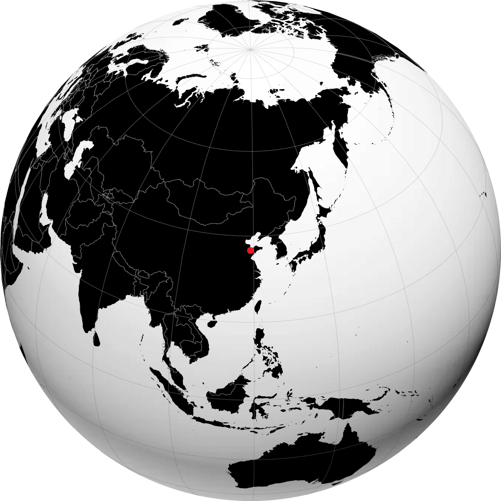 Weifang sur le globe