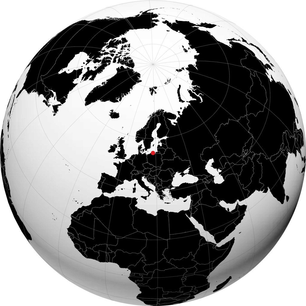 Wejherowo sur le globe