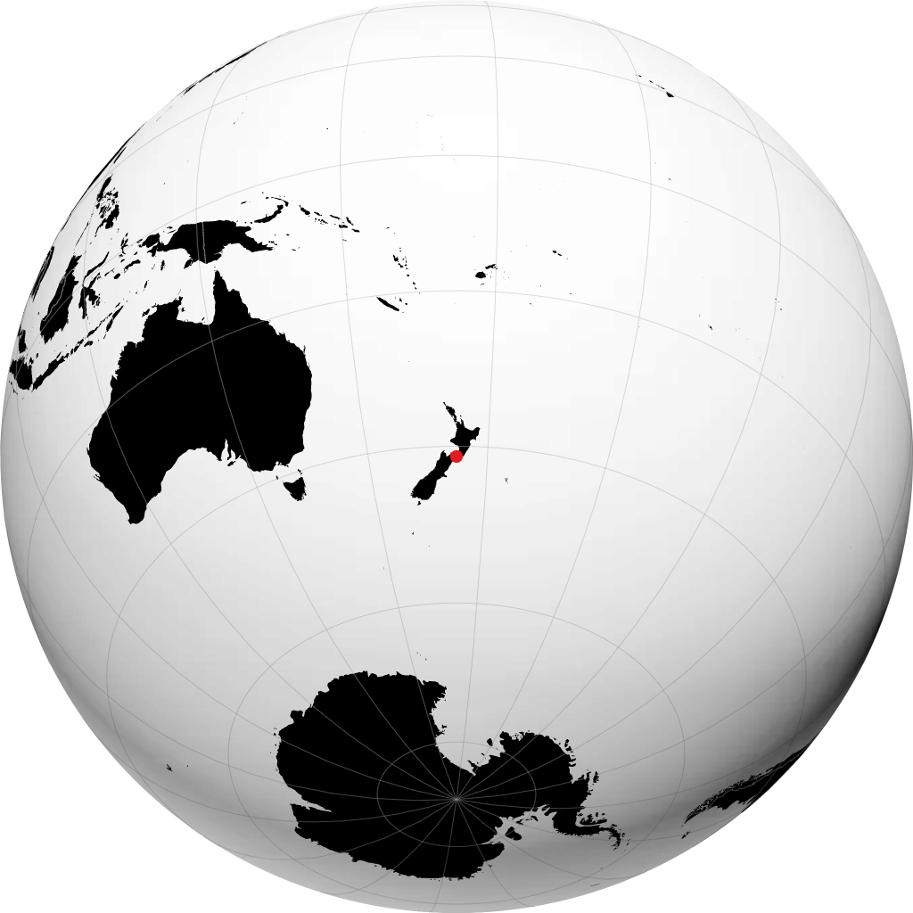 Wellington sur le globe